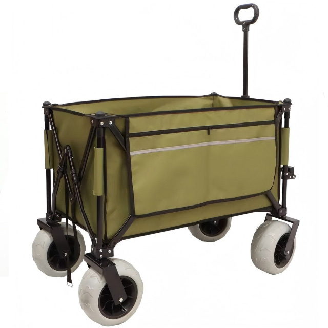Outdoor Wagon Garden Wagon Foldable Utility Beach Wagon Heavy Duty Beach Utility Wagon for Sand