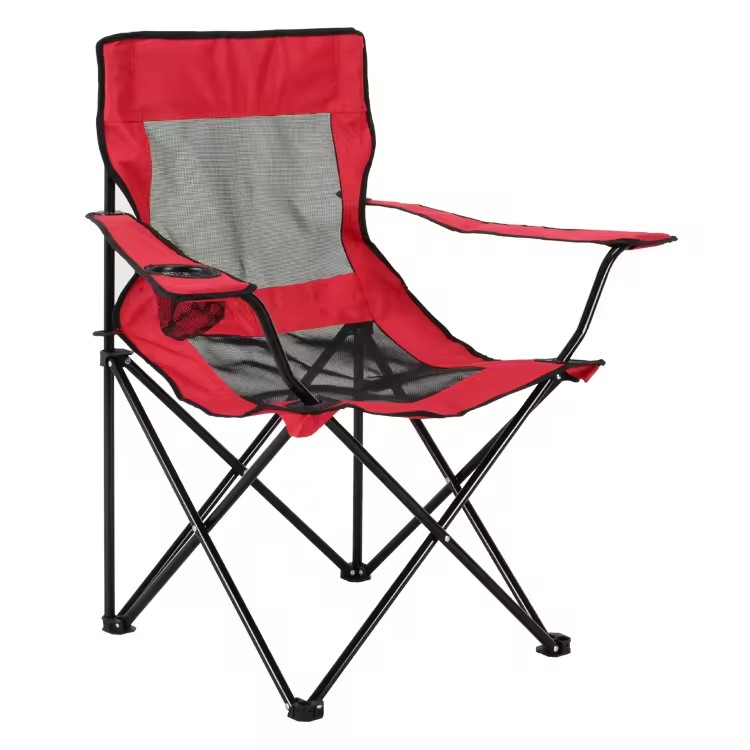 Outdoor Camping EN581-2 Foldable Solid Color Lightweight Metal Chairs for Camping Beach, and Sports Outdoor Camping