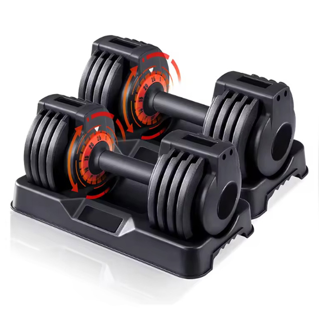 25lbs  5 in 1 Cast Iron Plates Adjustable Dumbbell 